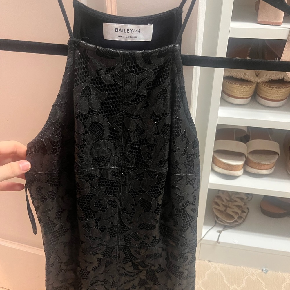 Bailey 44 Black Floral Lace Top